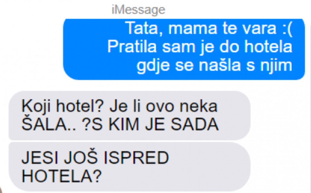 KĆERKA JE V1DELA MOJU ŽENU ISPRED H0TELA, VARA ME: Kad sam vidio s kim P0ZLILO MI JE, ODMAH SU ME ODVEZLI U H1TNU (F0TO)